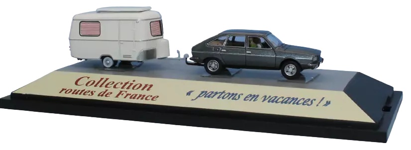 Voiture miniature, Renault 20 et caravane Iberia Pan