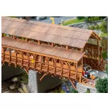 Pont routier en bois Faller 120527 - HO : 1/87 - 385 x 80 x 120 mm