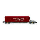 Wagon porte-conteneur 45' "Dentressangle" - Arnold HNS6501 - N 1/160 - SNCF - Ep VI - 2R