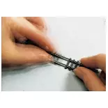 Rail droit variable Minitrix 86.5 à 120 mm - N : 1/160 - code 80 - 14975
