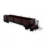 Wagon tombereau brun à bogies avec manette de frein - Minitrains 5145 - HOe 1/87 - 2R