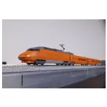 Set de base 5 éléments TGV Sud-Est orange origine N°84 - Kato 10-2083 - N 1/160 - SNCF - Ep IV - Analogique - 2R