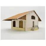 2-door PLM hall - Wooden Model 102008 - HO 1/87