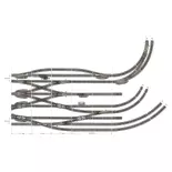 Rail courbe ballasté rayon 225,6 mm 15° Fleischmann 9127 - N : 1/160 - Code 80