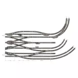 Ballasted curved track, radius R2 225.6 mm 15° Fleischmann 9127 - N: 1/160 - Code 80