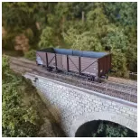 Brown Klagenfurt gondola EXACT-TRAIN 20350 - SNCF - HO 1/87 - EP III