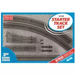 Set di binari e scambi Peco ST101 - HO: 1/87 - Codice 100