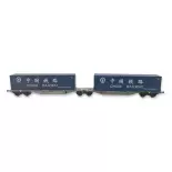 Containerwagen Sggmrss'90 Mehano 90702- HO 1/87 - AAE - EP VI