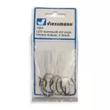 Batch of 5 warm white LEDs with soldered cables VIESSMANN 3560 - All scales