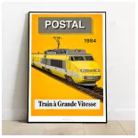 Poster TGV Postale - 800 tonnellate 8TPOSTALE - A2 42,0 x 59,4 cm - 1984