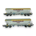 Set of 2 S.H.G.T. silo wagons Roquette - ARNOLD HJ6269 - HO 1/87 SNCF - EP IV