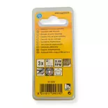 Set 3 brosses en acier - PG Mini 4020 - Diamètres 5, 12 et 21mm 