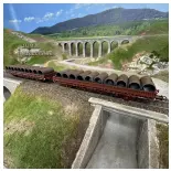 Coffret de 2 wagons ranchers pivotants - Roco 6600119 - SNCF - EP. IV
