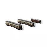 Set de 3 coches Express - HOBBYTRAINS H22102 - N 1/160 - CIWL