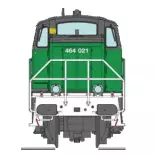 Locomotive diesel BB 464021, livrée FRET, logo Carmillon - Ree Modèles NW367S - N 1/160 - SNCF - Ep VI - Digital sound - 2R