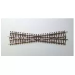 Croisement - Traverses Bois 239mm/15° PIKO 55240 | HO 1/87 | Code 100