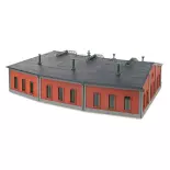 Roundhouse for 3 Marklin 72887 miniature locomotives - HO 1/87 - 377 x 494 x 129 mm