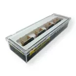 4 wagonnets à pâte à bois - Minitrains 5105 - HOe 1/87 - 2R