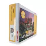 Kit éclairé Café-Bistro aménagé - VOLLMER 43695 - HO 1/87 168x138x155mm