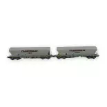 Coffret 2 wagons "Transcéréales NACCO" & "TMF"- Jouef HJ6270 - HO 1/87 - SNCF - Ep IV