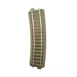 Curved rail R3 15° Trix 62315 - Radius 515 mm - HO : 1/87 - Code 83 - Track C