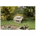 Juego de 2 salidas de emergencia de búnker militar Faller 144072 - HO - 22x22x15mm