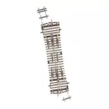 Traversée Jonction Double DKW15 Roco 42451 - R 1050 mm- 15° - HO : 1/87 - Code 83