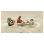Enfant + Château de Sable - Artitec 5870103 - HO 1/87 