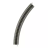 Rail courbe ballasté rayon 192 mm 45° Fleischmann 9120 - N : 1/160 - Code 80