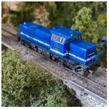 Diesel-Lokomotive G1000 Blau Analog - 2 Schienen - MEHANO 90560 - Spitzke - HO 1/87 - VI