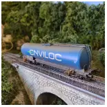Wagon citerne ERMEWA "ENVILOC" patiné BRAWA 50629 - HO 1/87 - EP V
