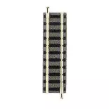 Rail droit avec ballast 57,5 mm Fleischmann 9102 - N : 1/160 - Code 80