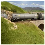 Coffret de 3 wagon-citerne MILLET - Roco 6600091 - HO 1/87 - SNCF - 2R