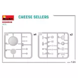 Vendeurs de fromages avec chariot - Carson 550038076 - 1/35