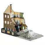 Maison en démolition avec excavateur de démolition HO 1/87