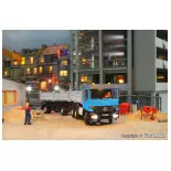 Camion benne motorisé Mercedes-Benz ACTROS Viessmann 8010 - HO 1/87  livrée Bleue