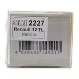 Renault 12 TL auto in witte kleurstelling SAI 2227 BREKINA 14521- HO : 1/87 -