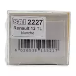 Renault 12 TL car in white livery SAI 2227 BREKINA 14521- HO : 1/87 -