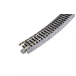 4 rails incurvés Unitrack (R381-30) 30 degrés - Kato 20-140 - HO 1/87