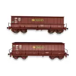 Set de 2 wagons tombereaux DMH Simotra - Ls Models 31116 - HO : 1/87 - SGW - EP V
