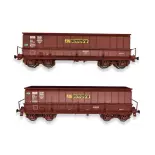 Set de 2 Waggons tombereaux DMH Simotra - Ls Models 31116 - HO : 1/87 - SGW - EP V