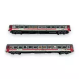 Set de 2 voitures voyageurs Trenitalia ''Intercity Day'' - Acme 70114 - HO 1/87 - FS - Ep VI - 2R