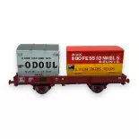 Wagon plat OCEM 29 + 2 cadres - Ree Modèles WB-608 - HO 1/87 - SNCF - Ep III - 2R