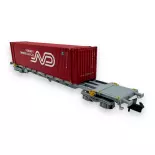 Containerwagen 45' "Dentressangle" - Arnold HNS6501 - N 1/160 - SNCF - Ep VI - 2R