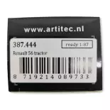 Tracteur Renault 56 ARTITEC 387.444 - HO : 1/87 - véhicule miniature