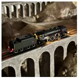 Locomotive à vapeur 141.R.1244 - Trix 25141 - HO 1/87 - SNCF - Ep VI - Digital sound fumigène - 2R