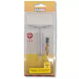 Dubbele LED-platformlamp - Hoogte 70 mm BRAWA 84059 - HO 1/87
