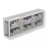 Lot de 6 vaches noires tachetées PREISER 79228 N 1/160