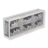 Set van 6 zwart gevlekte koeien PREISER 79228 N 1/160