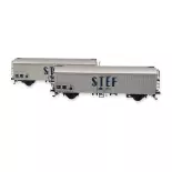 Set 2 wagons réfrigérants STEF - Ls Models 30236 - HO 1/87 - SNCF - EP III